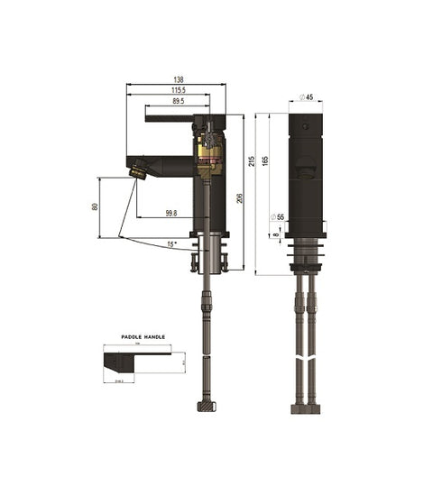 Meir Round Paddle Basin Mixer